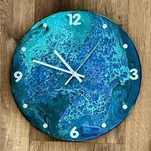 Oceanic Blue Wall Clock